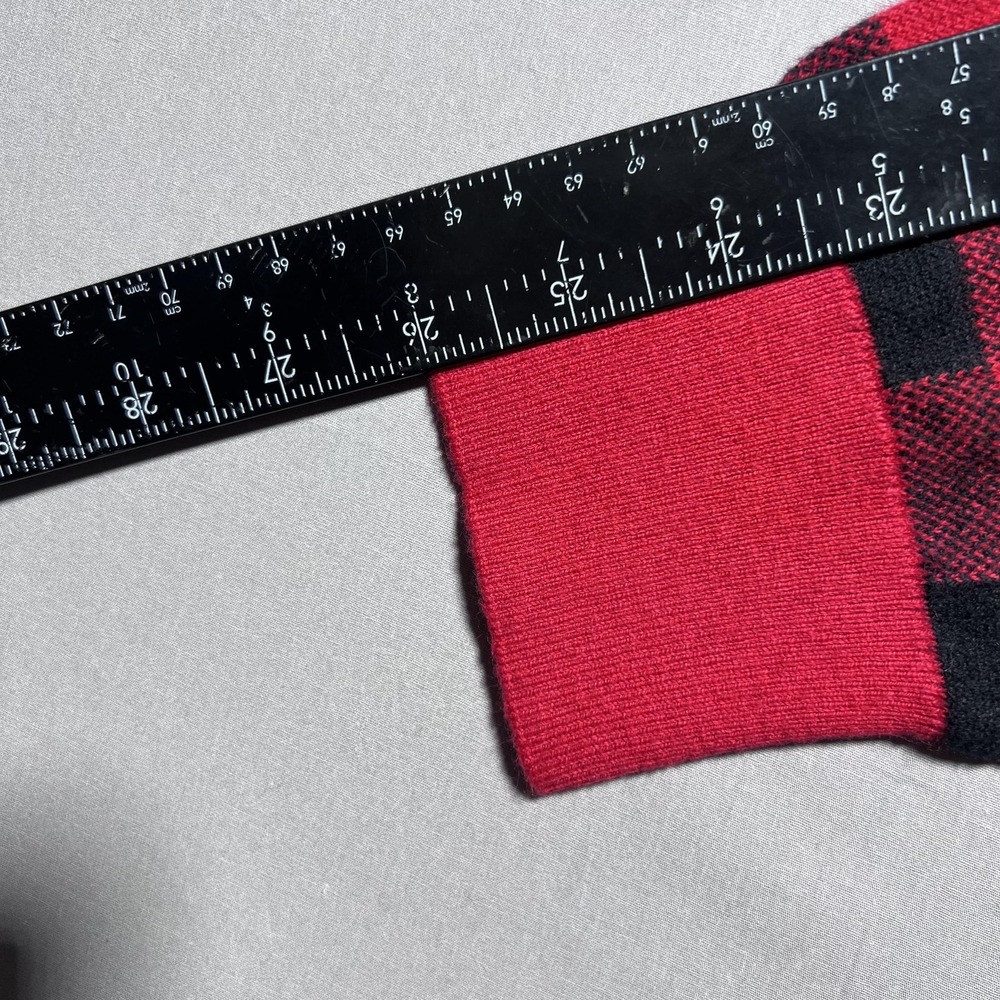 Polo Ralph Lauren Plaid Cardigan Womens XL Red Buffalo Button‎ Cotton Wool - Picture 13 of 13